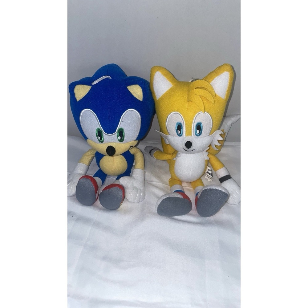 Sonic the Hedgehog and Tails Plush Toy Set Sega Great Eastern Entertainment‎ 12"